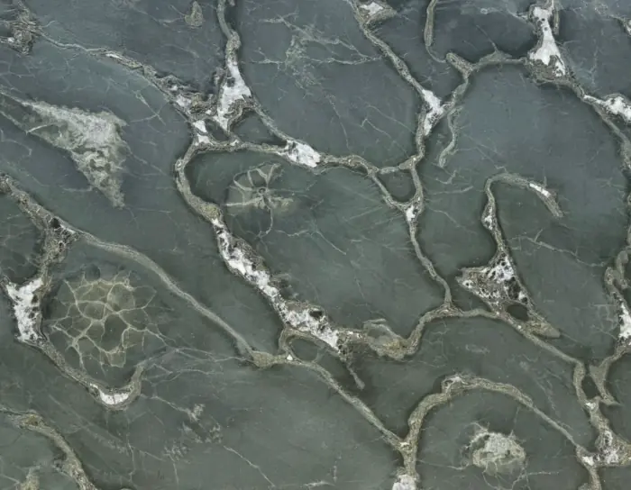 Safari Green Quartzite sample used for the RenoViz kitchen island visualization.