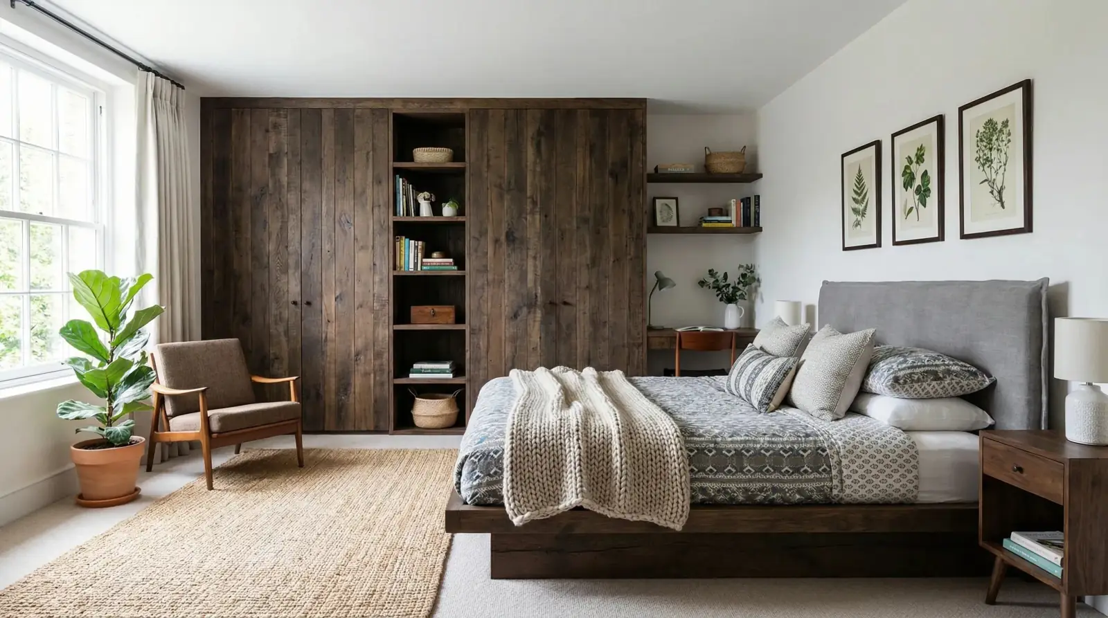 Before photo of a bedroom wardrobe ready for paint visualization in RenoViz.