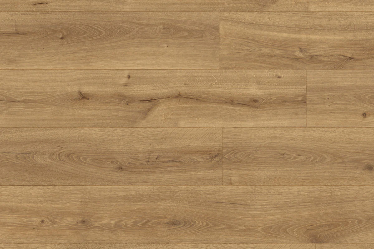 Warm oak flooring sample used for the RenoViz dining room visualization.